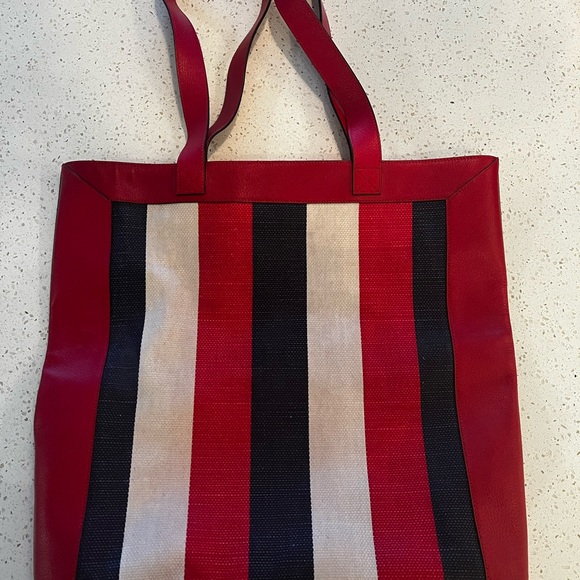 Gucci Red and Blue Sylvie Web Tote Bag - Picture 8 of 9